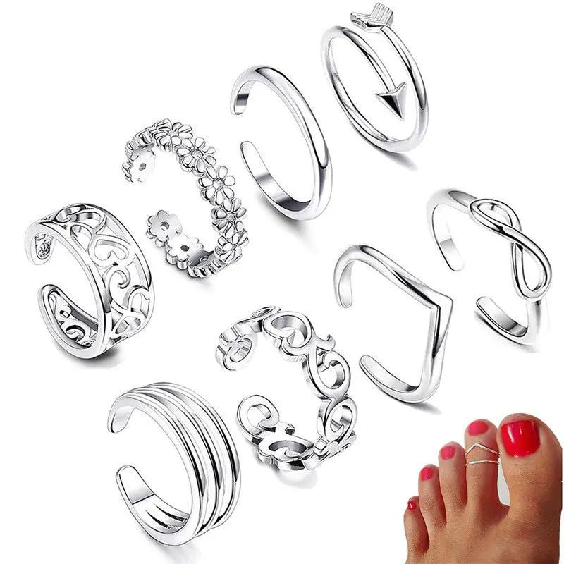 Feet Rings Foot Personality Charm Rose Simple Rings Women's   Rings null