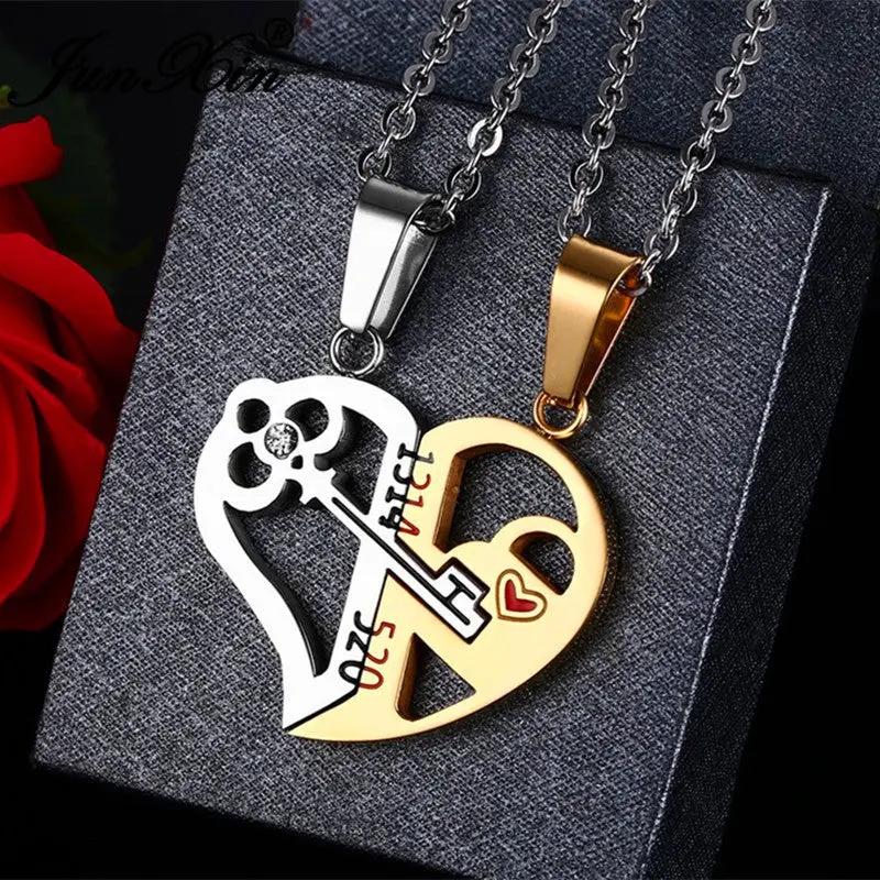 Love Key Combination Couple Necklace null