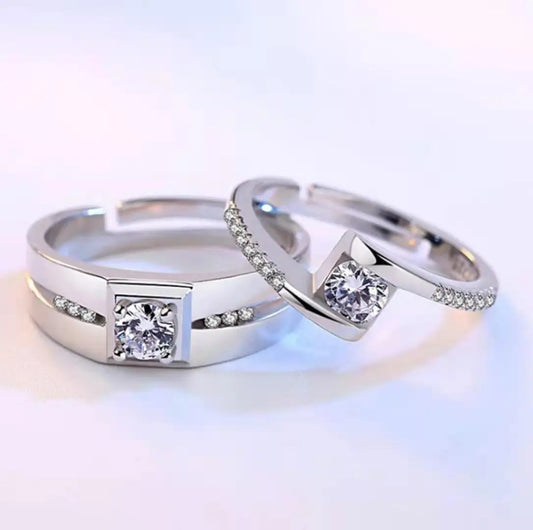 Men's And Women's Tail Rings Heart-shaped Couple Rings null