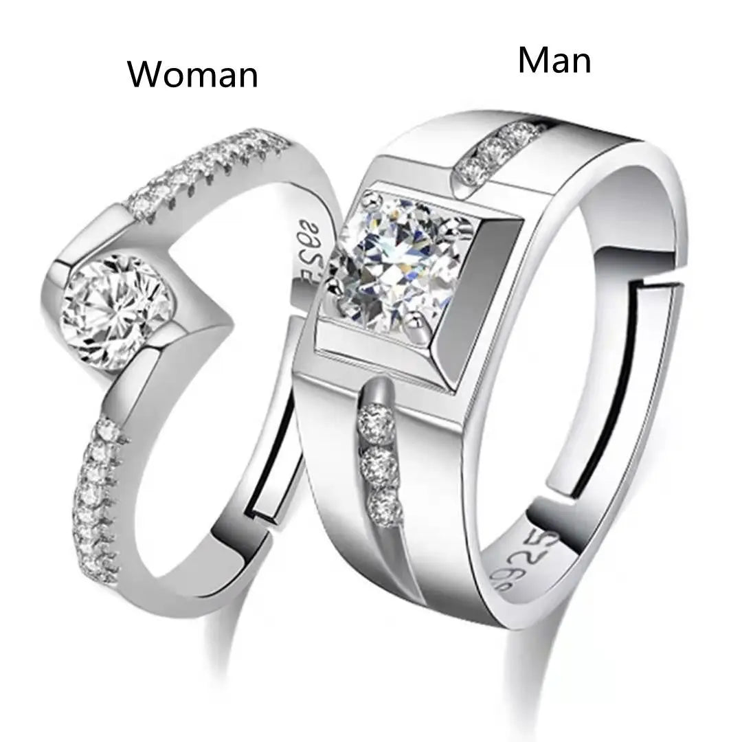 Men's And Women's Tail Rings Heart-shaped Couple Rings null