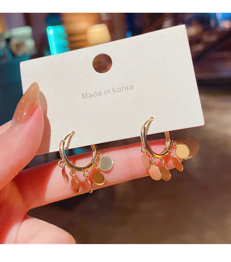 Mini Wafer Earrings null
