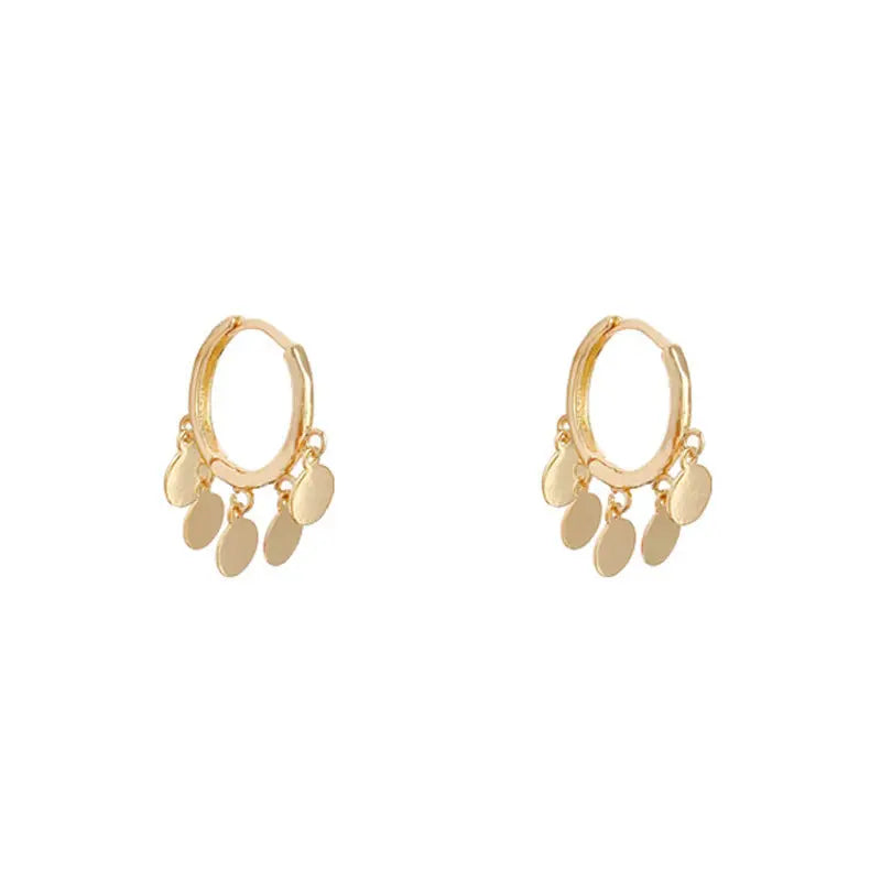 Mini Wafer Earrings null