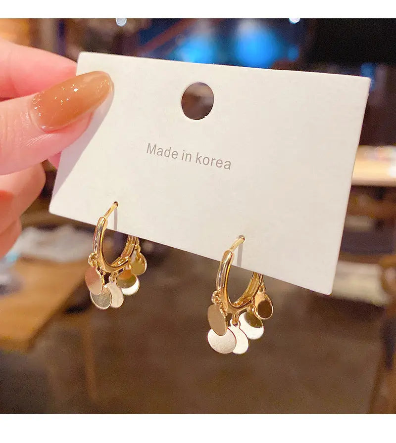 Mini Wafer Earrings null
