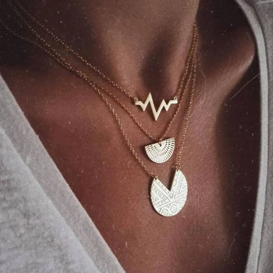 Multi-layer necklace round necklace null