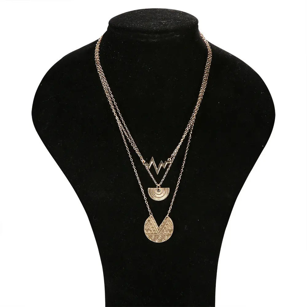 Multi-layer necklace round necklace null