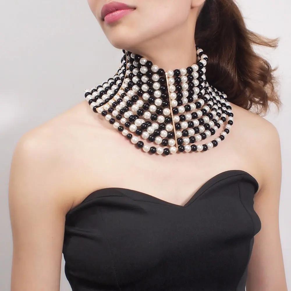 Multi-layered Pearl Sexy Short Necklace Necklace Necklace null