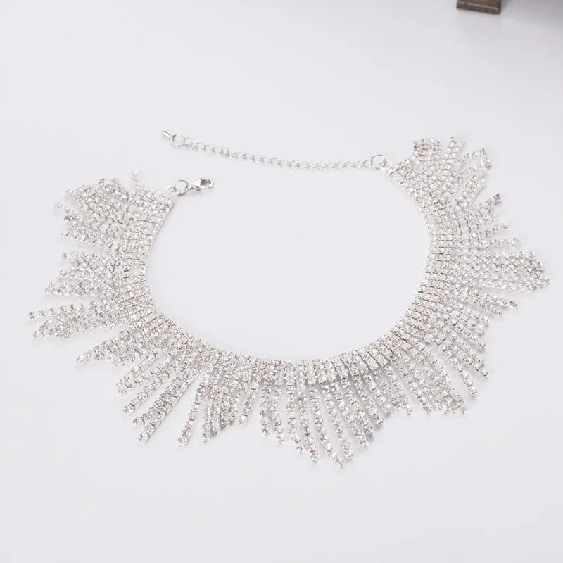 Neck Elements Necklace Tassel Diamond Necklace Alloy Necklace null