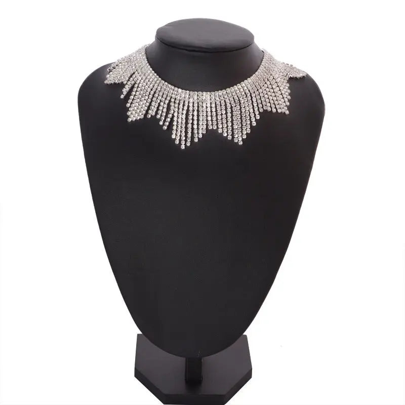 Neck Elements Necklace Tassel Diamond Necklace Alloy Necklace null