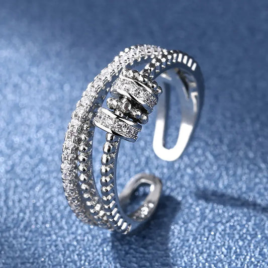 New Rings Come And Go Diamond-studded Rotating Rings null