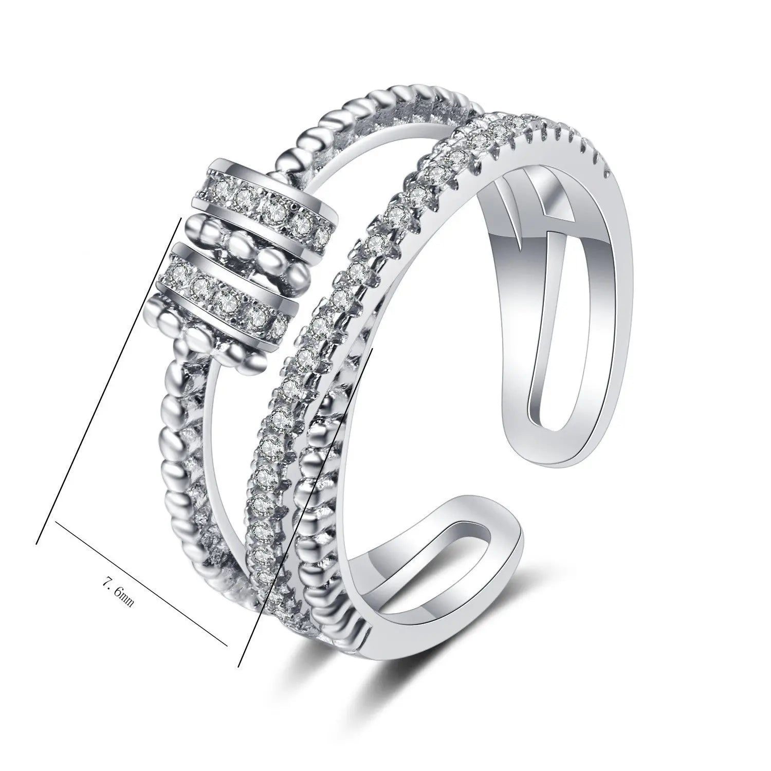 New Rings Come And Go Diamond-studded Rotating Rings null