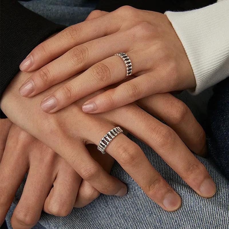 Rings Couple Models Pair Of Rings Silver Niche Design null