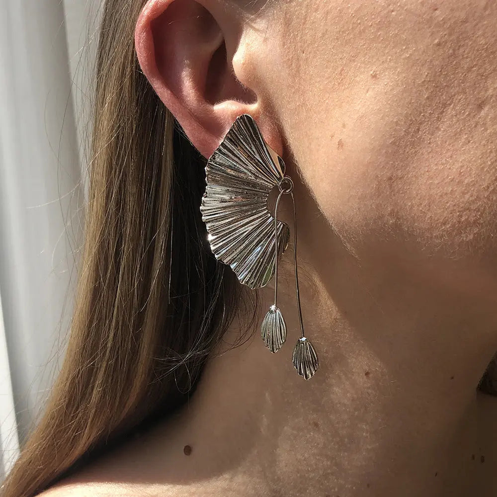 Scallop Earrings Earrings Leaf Earrings null