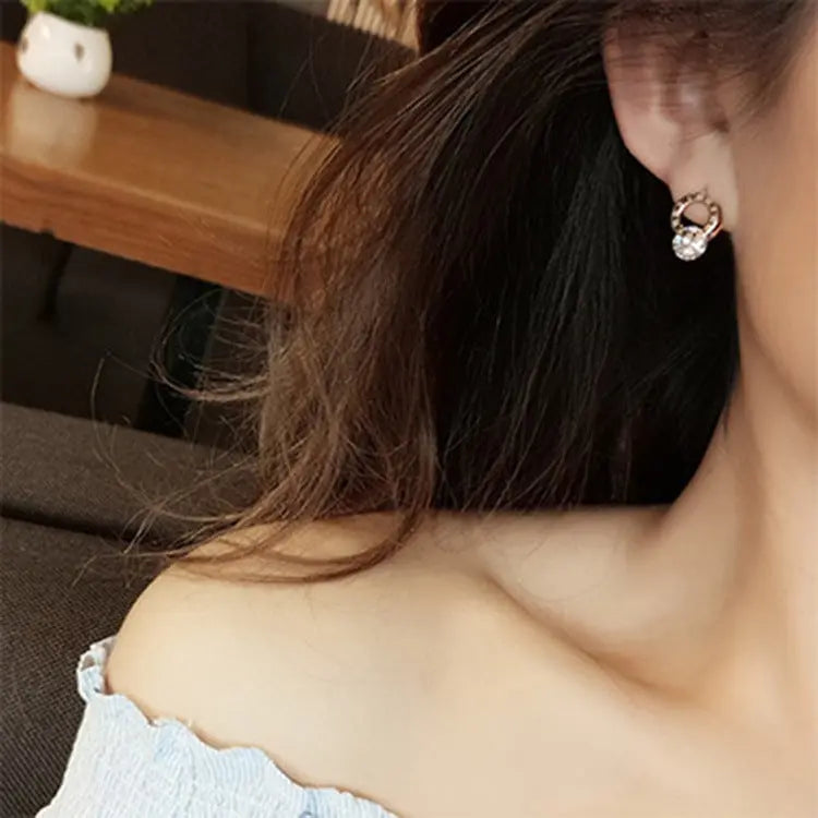 Simple and Compact Titanium Steel Earrings null
