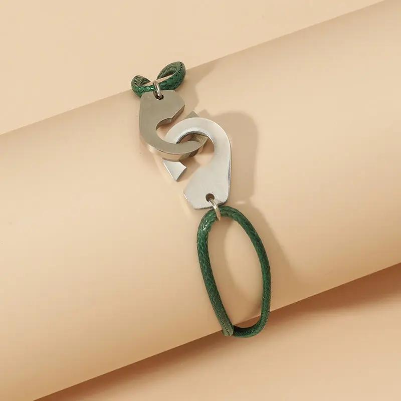 Stainless Steel Handcuffs Bracelets Adjustable Rope Men'S And Women'S Bracelets null
