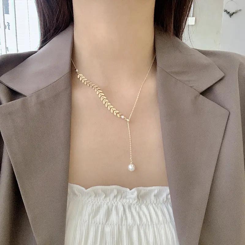Temperament Simple Personality Wheat Ear Clavicle Chain null