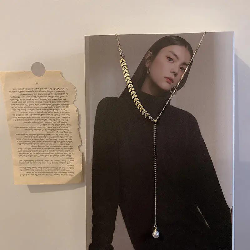 Temperament Simple Personality Wheat Ear Clavicle Chain null