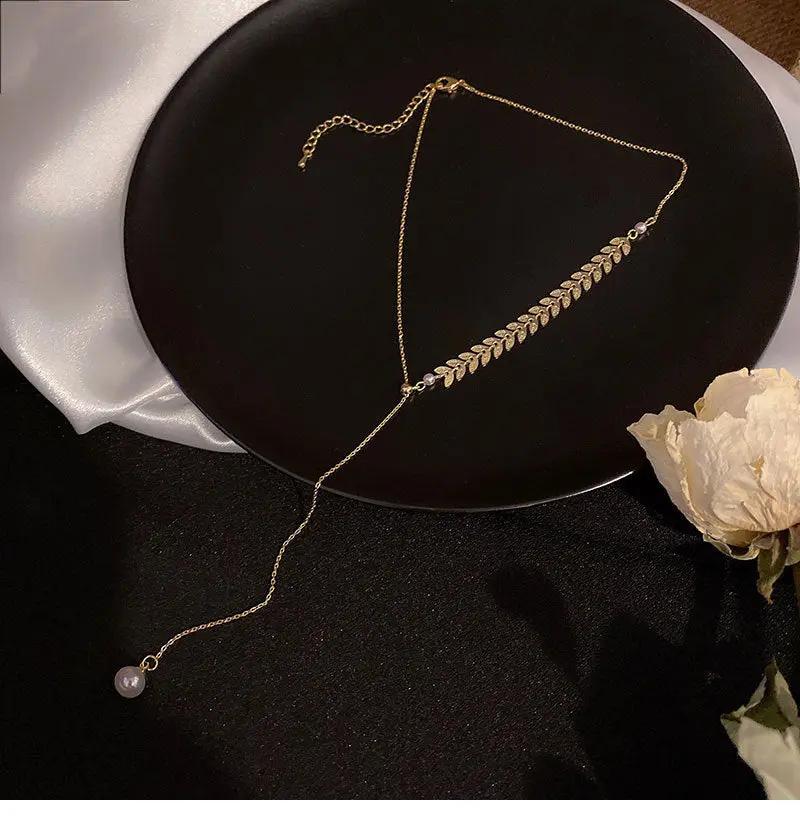 Temperament Simple Personality Wheat Ear Clavicle Chain null