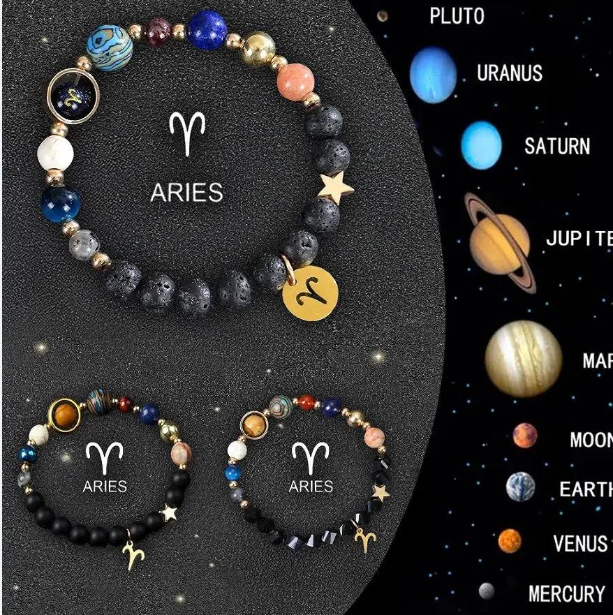 Twelve Zodiac Crystal Bracelets null