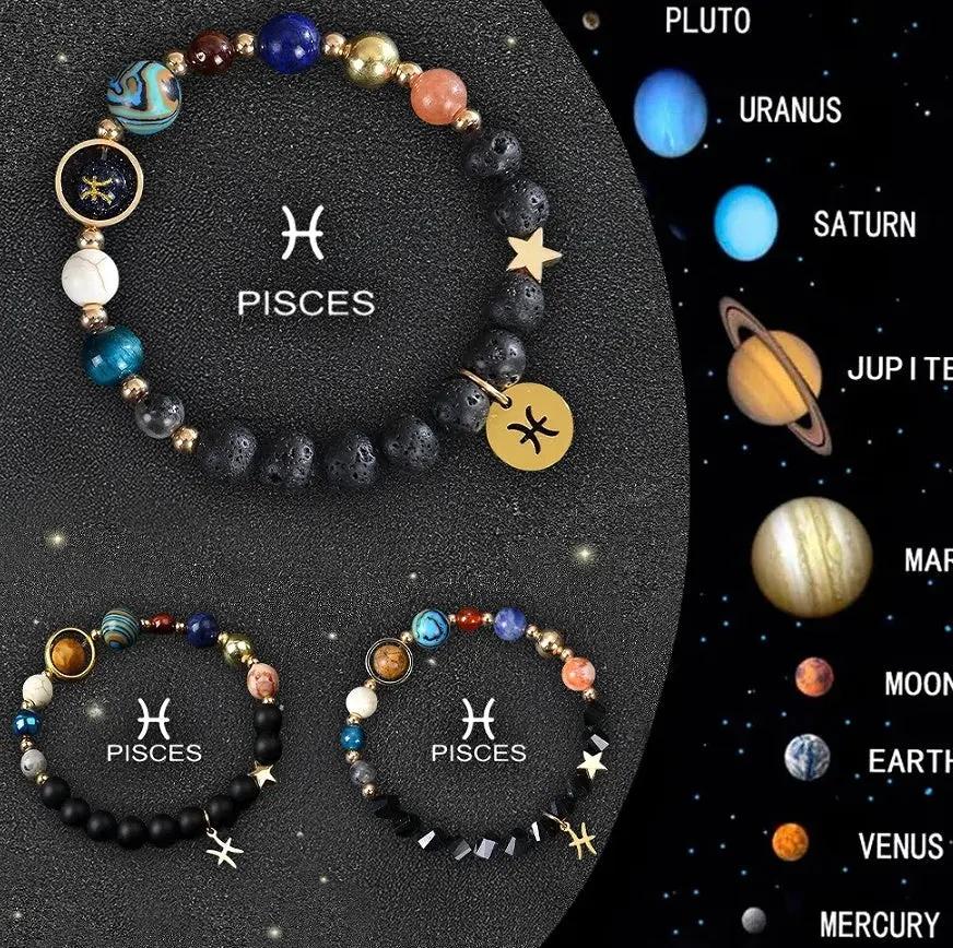 Twelve Zodiac Crystal Bracelets null