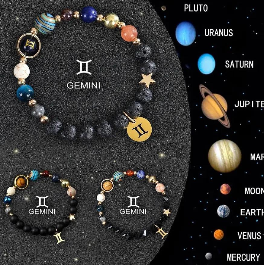 Twelve Zodiac Crystal Bracelets null