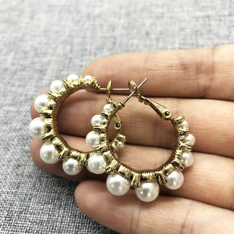 White Pearl Earrings Earrings Retro Drop Earrings null