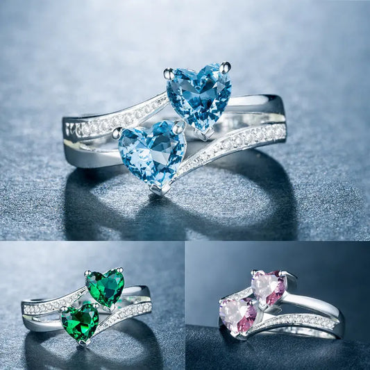 Wholesale of Platinum-plated Copper Rings Jewelry with Zircon Rings null