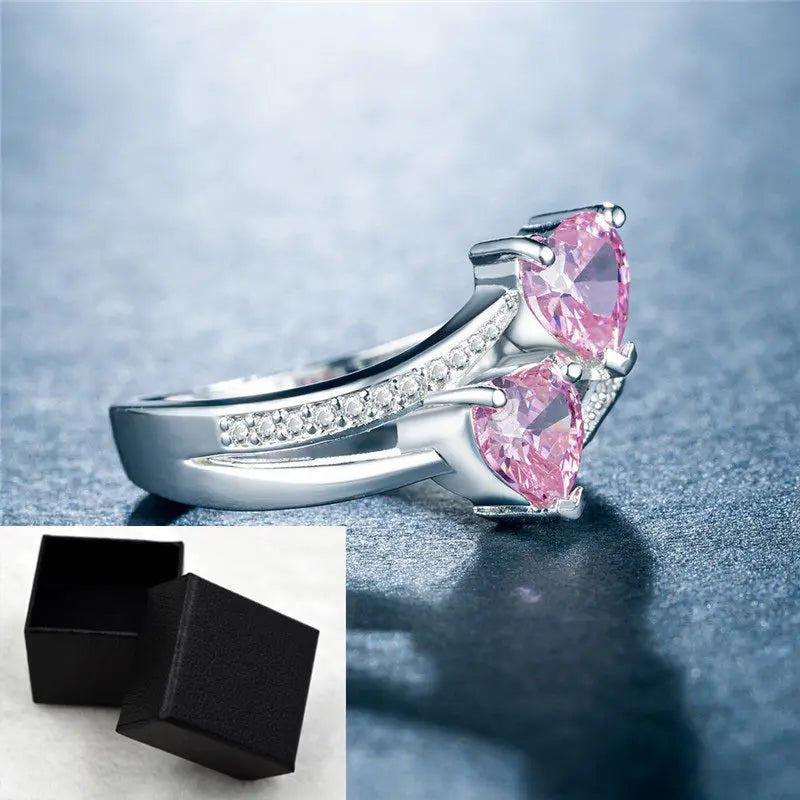Wholesale of Platinum-plated Copper Rings Jewelry with Zircon Rings null