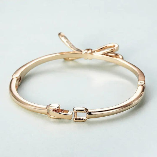 Women's Bracelets, Diamonds, Bows, Rose Gold Alloy Bracelets null